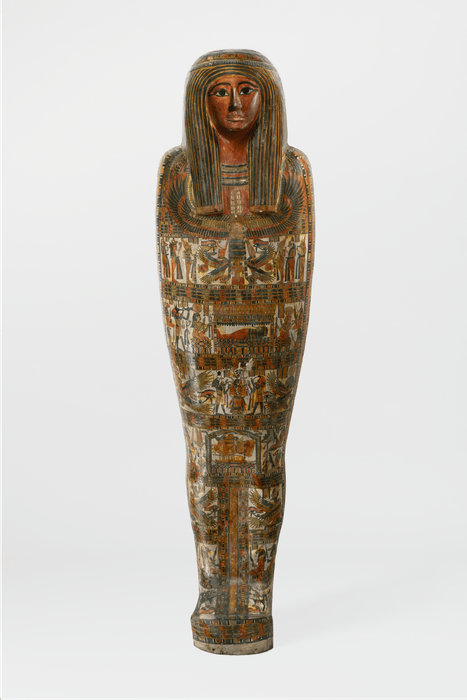 《神官ホル ( ホルス ) のカルトナージュとミイラ》  前 760~前 558年頃  ブルックリン博物館蔵  Photo:Brooklyn Museum