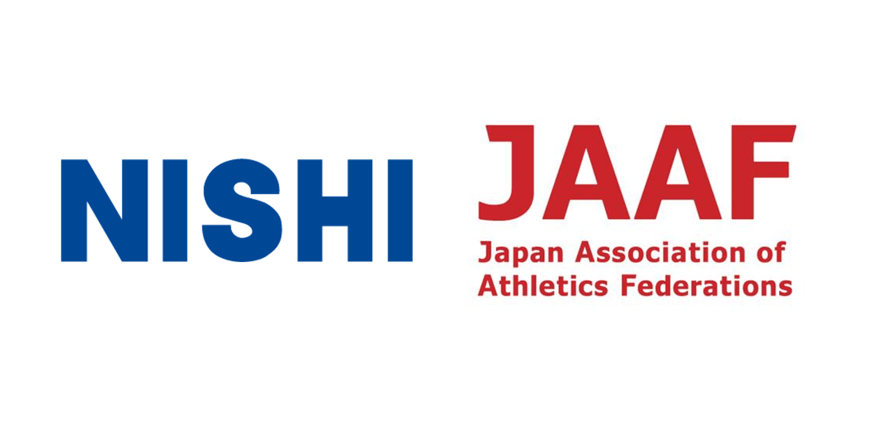 株式会社ニシ・スポーツ/公益財団法人日本陸上競技連盟 ロゴ