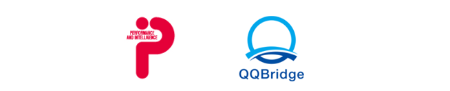(左)ピーアンドアイ ロゴマーク (右)QQBridge ロゴマーク