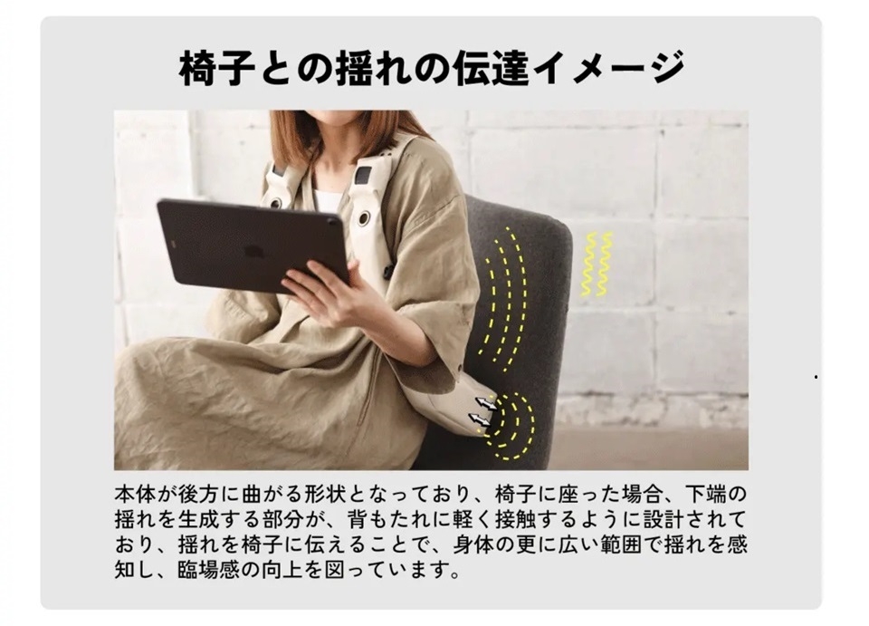椅子を利用した揺れの伝達イメージ