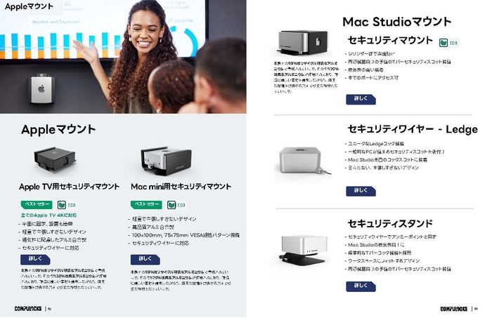 カタログの一部(Apple TV、Mac mini、Mac Studio用製品)