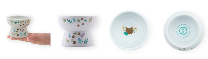 猫用 脚付フードボウル プチ BOTANICAL GARDEN