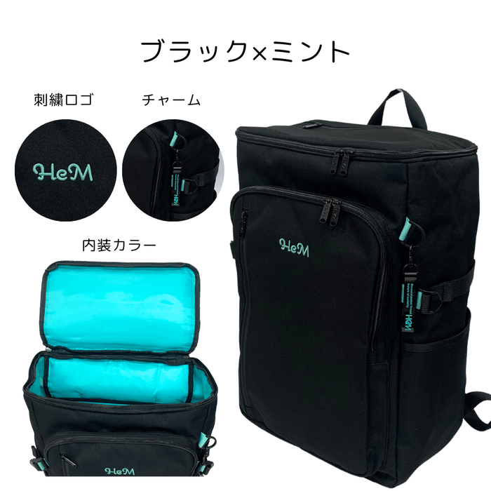 HeM ロビン・ボックス型 ブラック×ミント