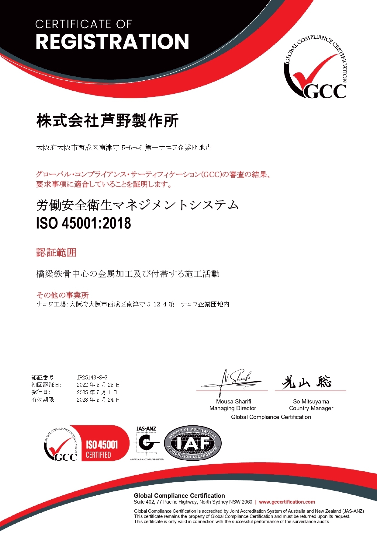 ISO認証 45001