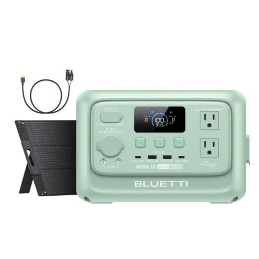 小型ポータブル電源「AORA 30 V2」と100Wソーラーパネル