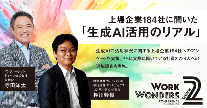 SESSION 2:上場企業184社に聞いた「生成AI活用のリアル」