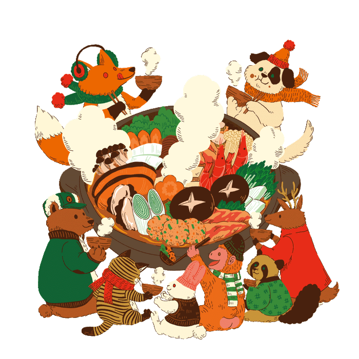 和光のほっこり鍋イラスト