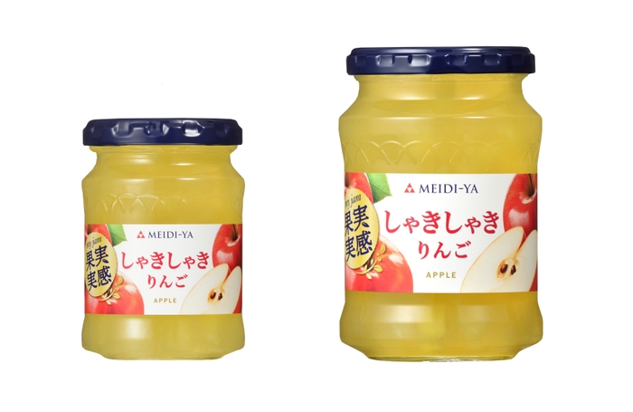 果実実感　しゃきしゃきりんごジャム150g、320g