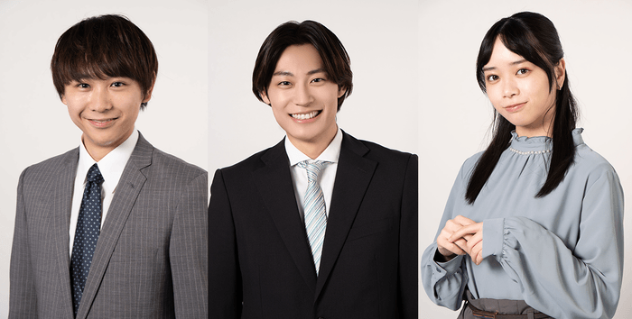 左から須賀健太、髙松アロハ(超特急)、山口陽世(日向坂46) ©BS松竹東急/松竹