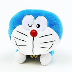 実物よりで、でかすぎる～！ドラえもんの特大ぬいぐるみの存在感よ、、デスクワークにお役立ちのぬいぐるみも◎