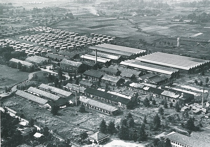 調布市国領に広大な敷地を有していたJUKIの前身「東京重機製造工業組合」(JUKI提供)