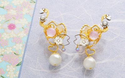 ピアスのようなイヤリング「ぴあり」を製作する ジュエリー京都から京ガラス「源氏物語シリーズ」 第9弾となる新作「花散里」を11月18日(金)に発売！