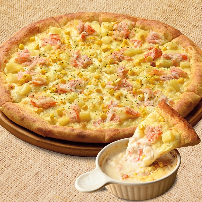 ディップする かにグラタンピザ