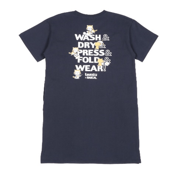 Tシャツワンピ ネイビー (裏)