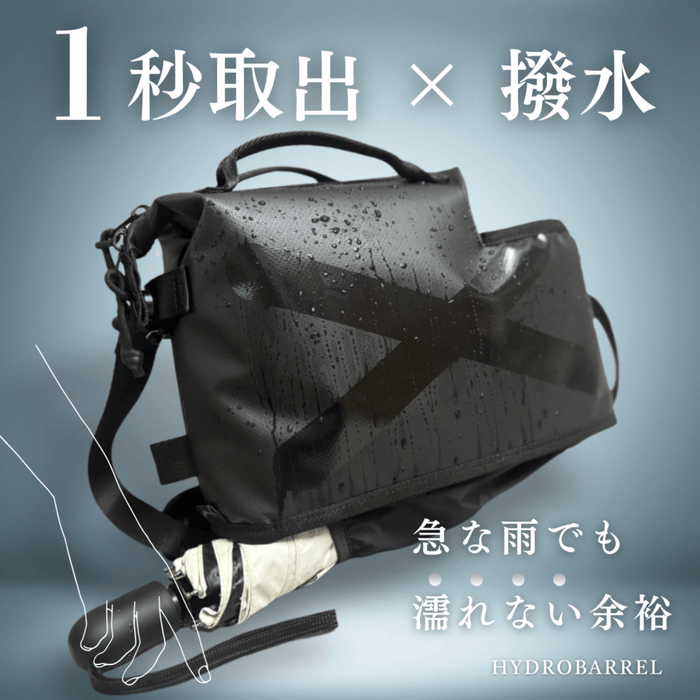 濡れた折りたたみ傘収納・タフな撥水素材