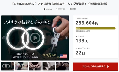 開始3日で100人突破！進化したキーリング『KEYROUND』　 伝統と機能美が融合した新時代の円環