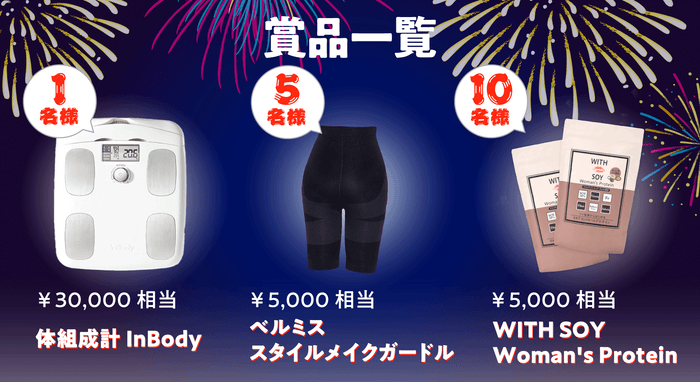 「今こそ変わる!真夏のセルフエステ応援キャンペーン」賞品一覧