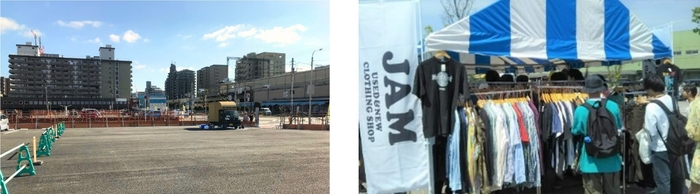 【河内小阪駅前土地の一部】(左) 【開催イメージ】(右)