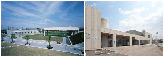 本イベントでめぐる謎解きスポットのイメージ(左:はるひ夢の森公園/右:清須市立図書館)