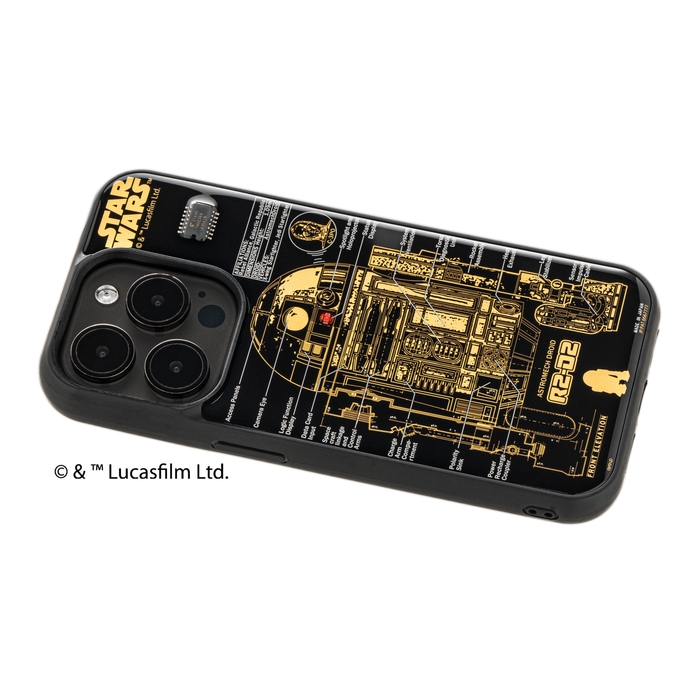 FLASH R2-D2 基板アート iPhone 15Proケース ななめ