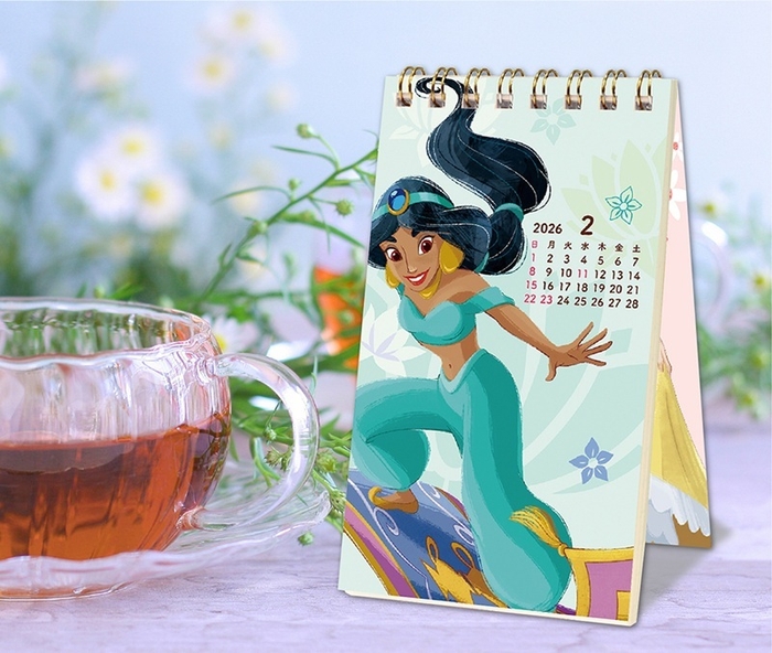 滑り止め付きで卓上カレンダーとして