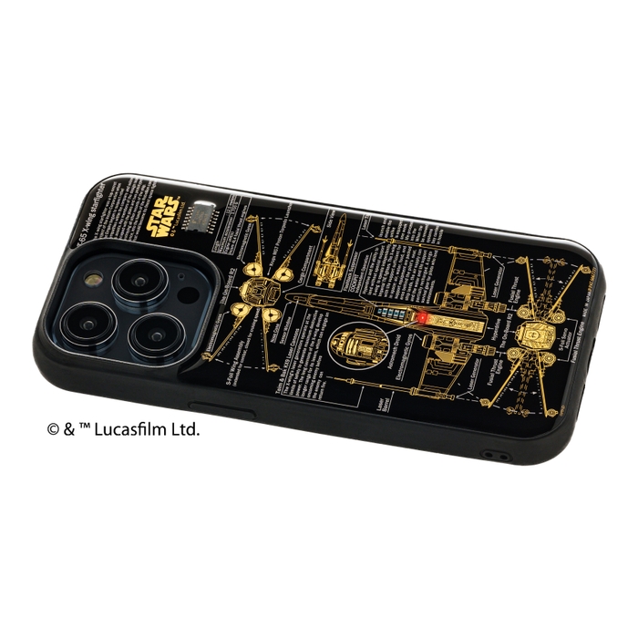 FLASH X-WING 基板アート iPhone 14Pro ケース ななめ