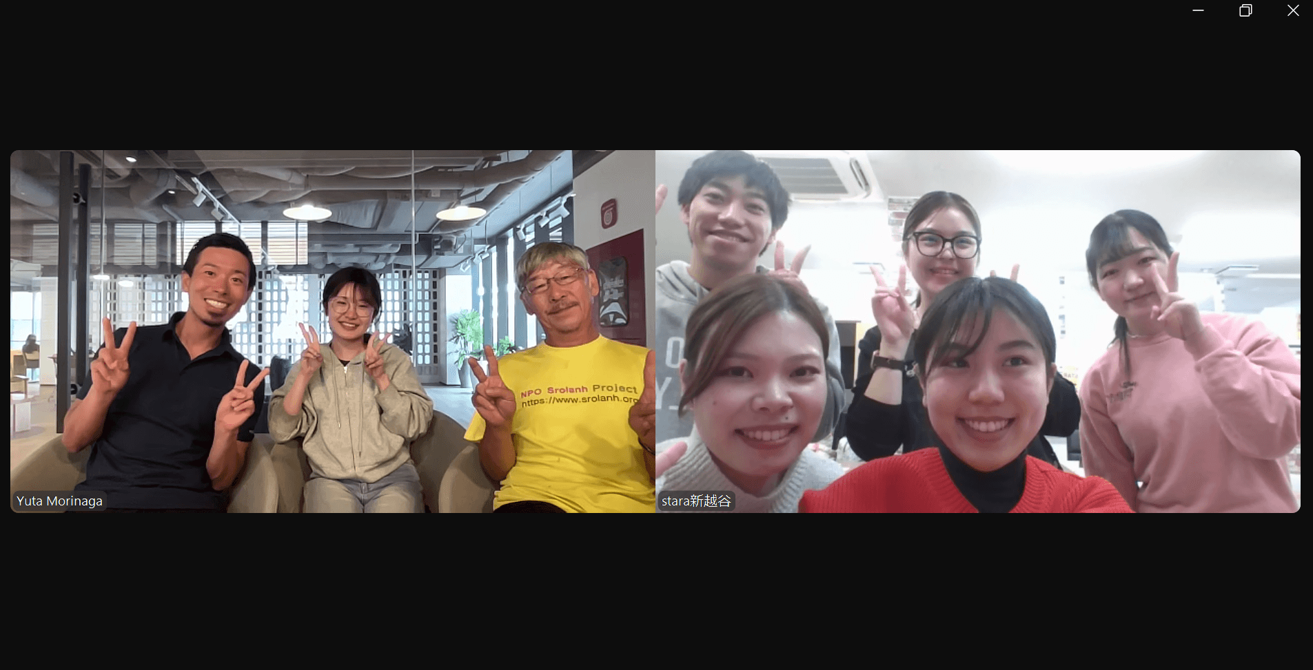 左:カンボジアスピーカー、右:日本の参加者