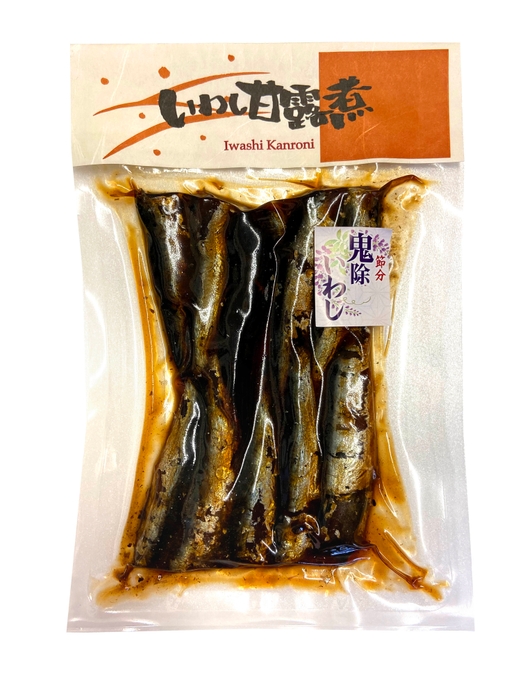 いわし甘露煮 鬼除ワンポイントシール付き