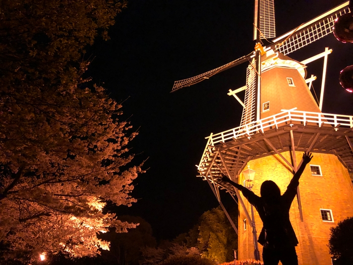タイトル「永源山公園の夜桜」（投稿者：@s_and_a91.bz178tak.doas1035ryo）
