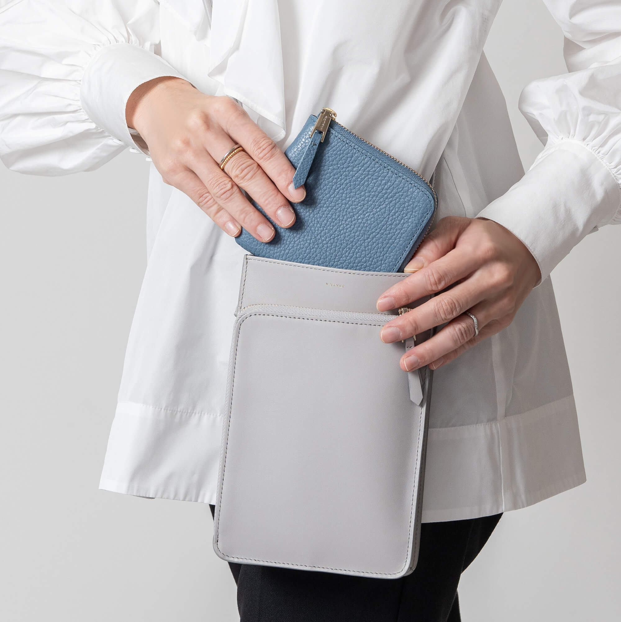 Y-STYLE薄型ミニウォレット(カラー:ブルー)