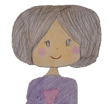 7歳の長女が描いた武田氏の似顔絵