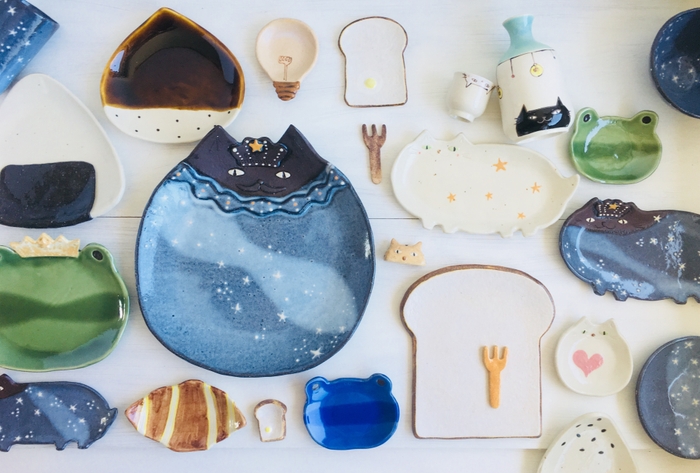 食パン皿や箸置き等の陶器 by 716