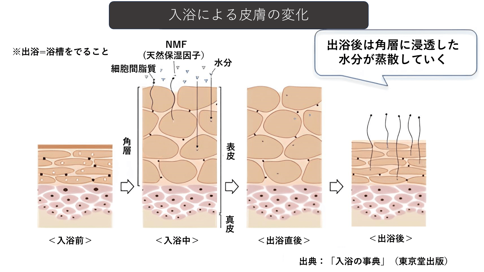 入浴による皮膚の変化