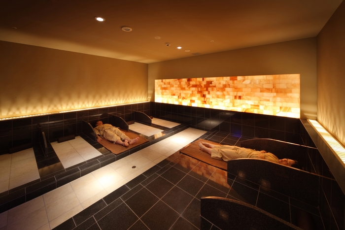 松島一の坊|庭がSPA・岩塩岩盤浴。低温で身体の芯までじっくり温まる