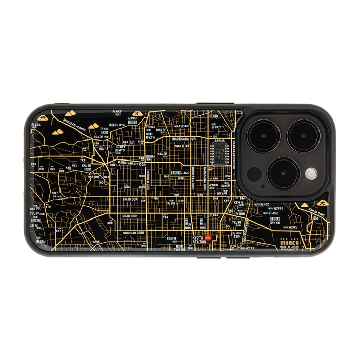 FLASH 京都回路地図 iPhone 15 Proケース 黒