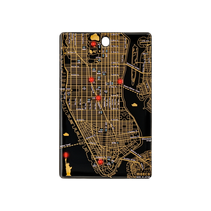 FLASH NY回路地図 LED6 ICカードケース 黒