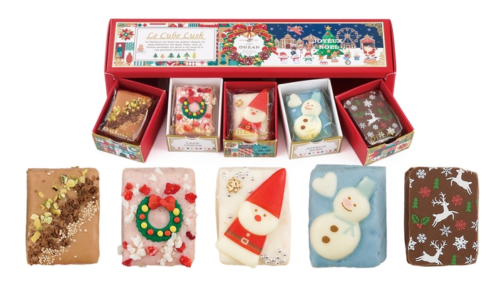 クリスマスらしいモチーフの5種が入っています