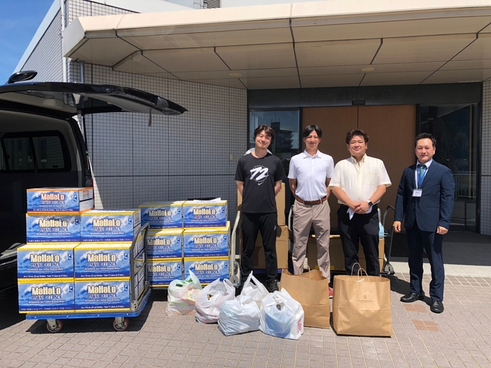 石川県能登半島に水や生活雑貨を届ける為、出発準備の様子