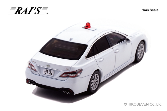 1/43 トヨタ クラウン (ARS220) 2022 警視庁高速道路交通警察隊車両(覆面 白):右後