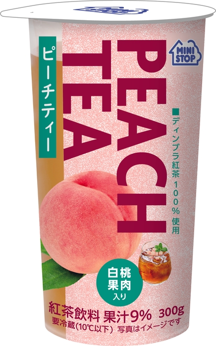 ピーチティー 白桃果肉入り 300g 画像はイメージです。