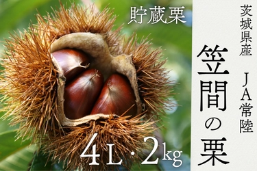 「ＪＡタウン」のショップ「いいものいっぱい広場」で 「茨城県産 笠間の栗」を予約販売中