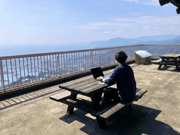 鳥の展望台 @伊豆稲取で絶景ワーク