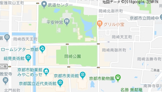会場の岡崎公園 地図