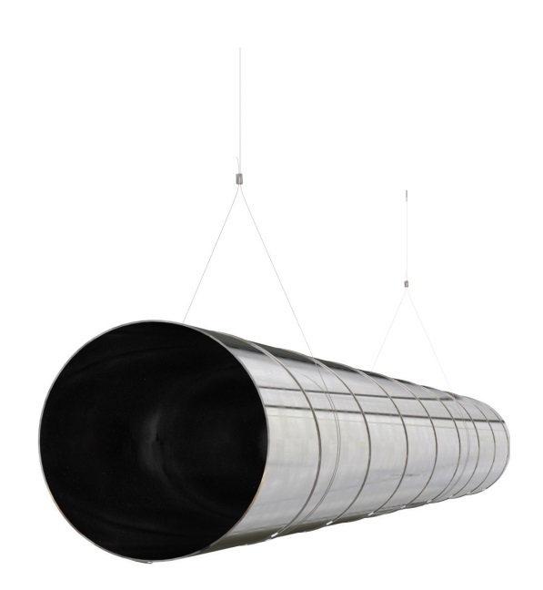スパイラルダクト 鉛直自重支持ワイヤ工法