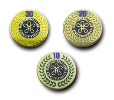 ◆PINS FACTORY（ピンズファクトリー）◆　ピンズ実例No.296近畿大学体育会ラグビー部　様　「公式試合出場記念ピン」★選手の士気を高めるプレミアムな記念品