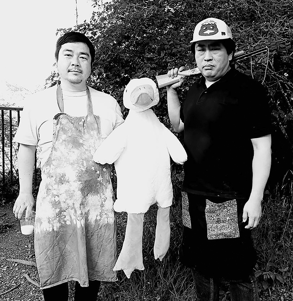 きよがっぱおじさん氏(右)と制作協力者の鵜中JIN氏(左)