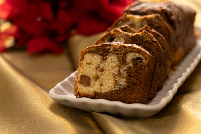 クリスマスの朝、暖炉に漂う香り~コーヒーとマロンのパウンド