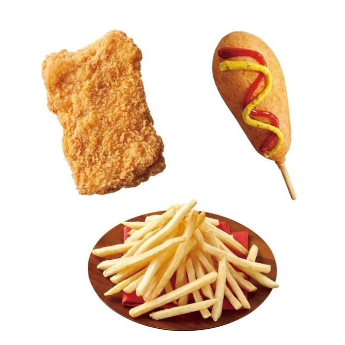 惣菜3種5点セット ポテト+チキンプレーン+アメリカンドッグ(画像はイメージです。)