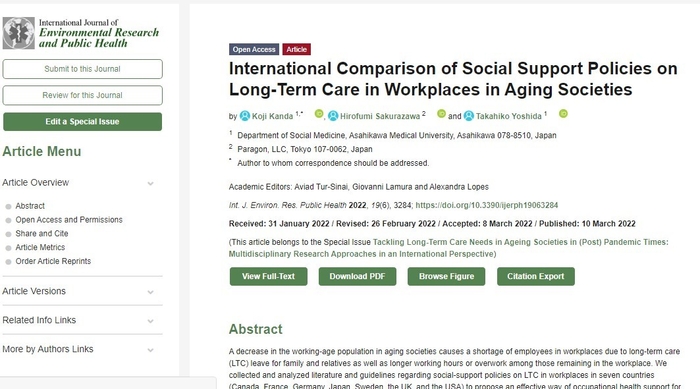 IJERPHに掲載された論文の表紙