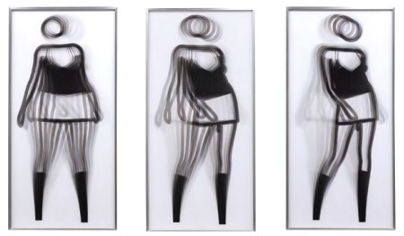 ジュリアン・オピー Sara Dancing in Sparkly Top レンチキュラーアクリルパネル・インクジェット